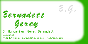 bernadett gerey business card